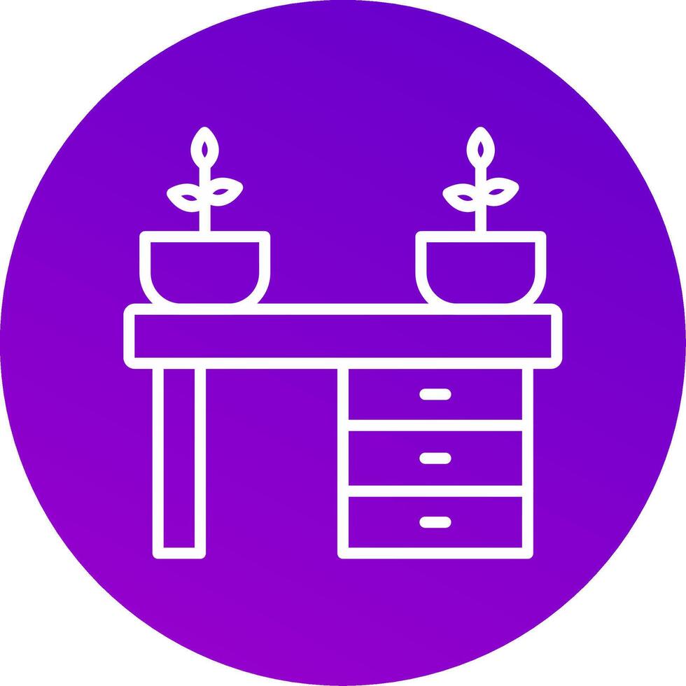 Office Desk Icon Design vector
