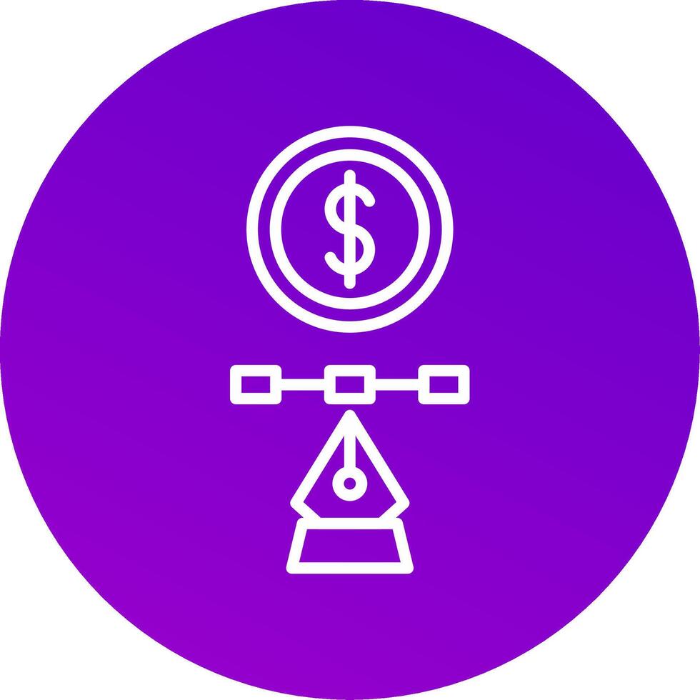 A dollar sign on a balance scale vector