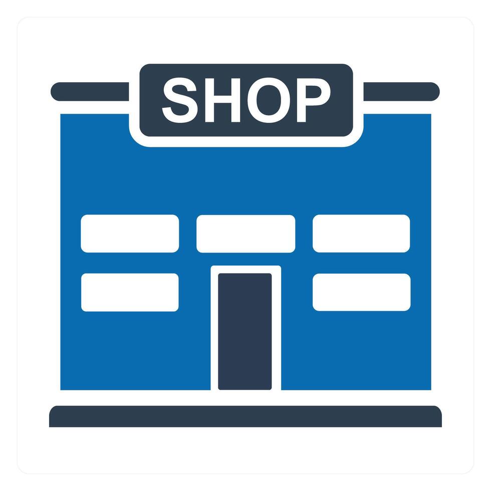Shop and store icon concept vector