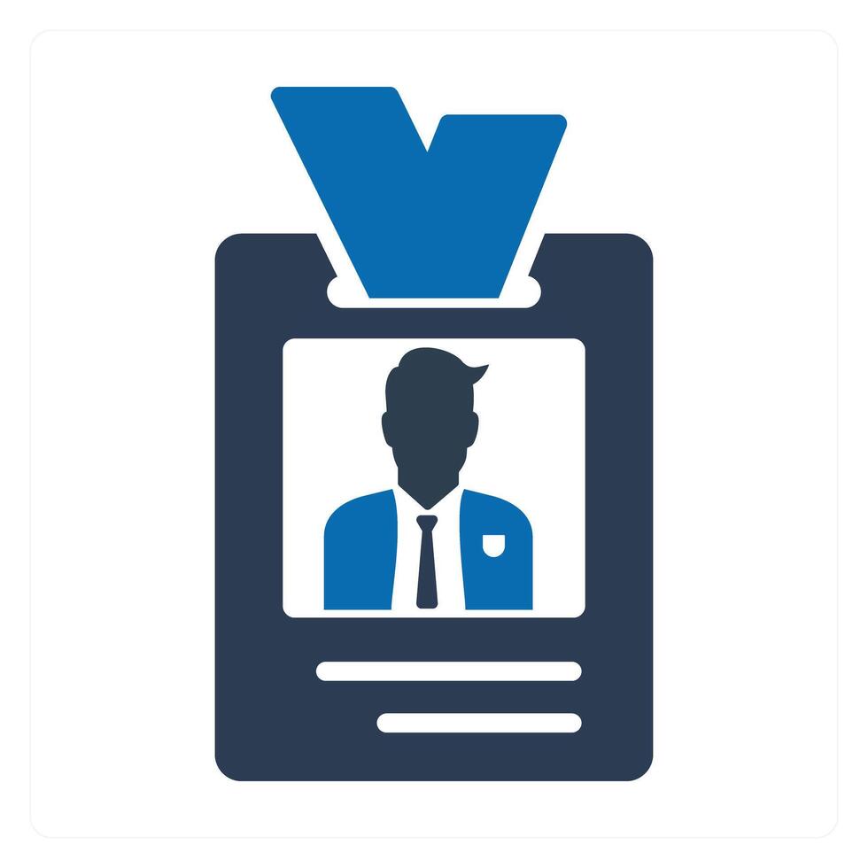 ID Card and proof icon concept vector