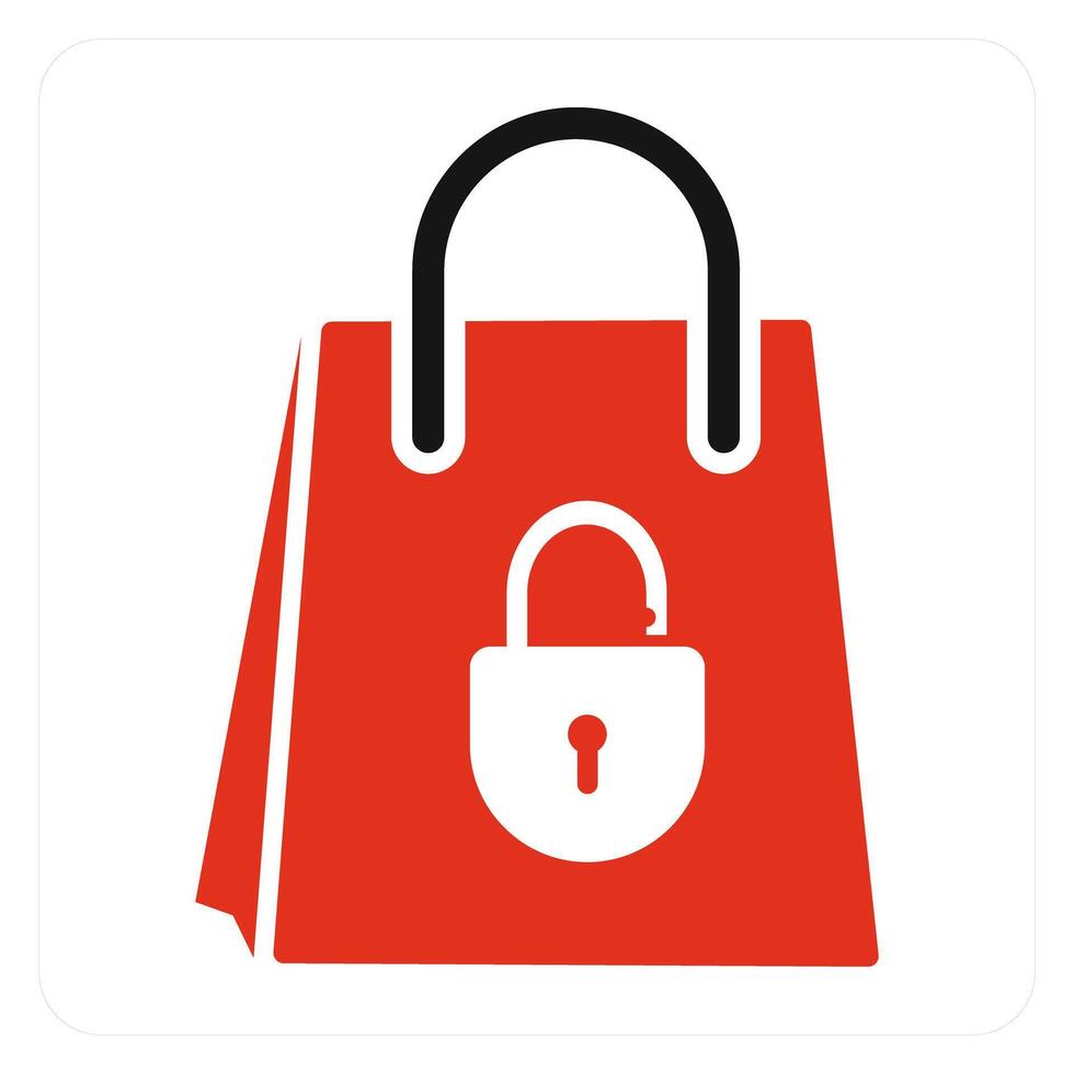 Shopping Security and protection icon concept vector