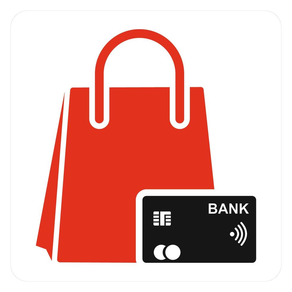 Card Shopping and online icon concept vector