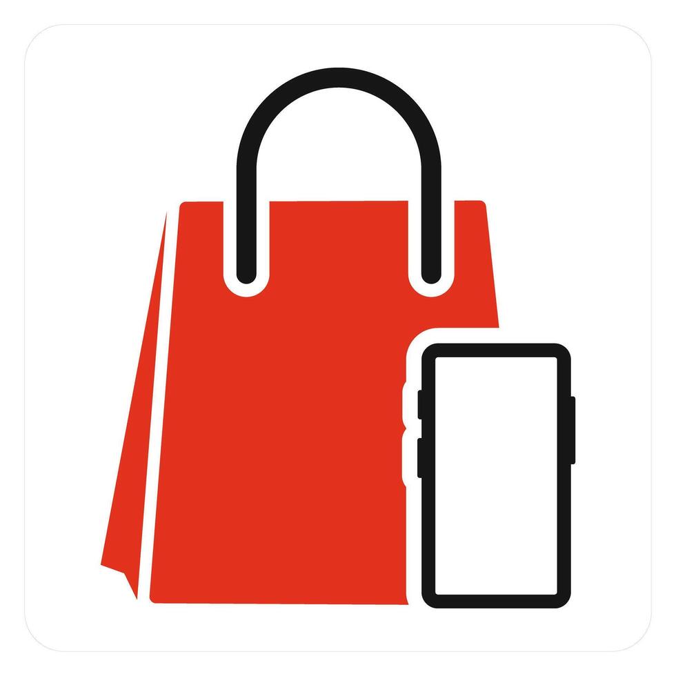 Mcommerce and online shopping icon concept vector