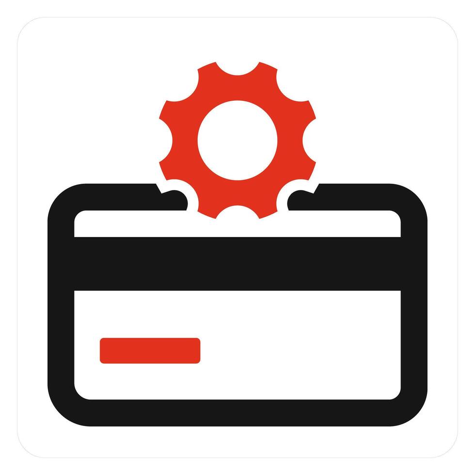 Card Setting and configuration icon concept vector