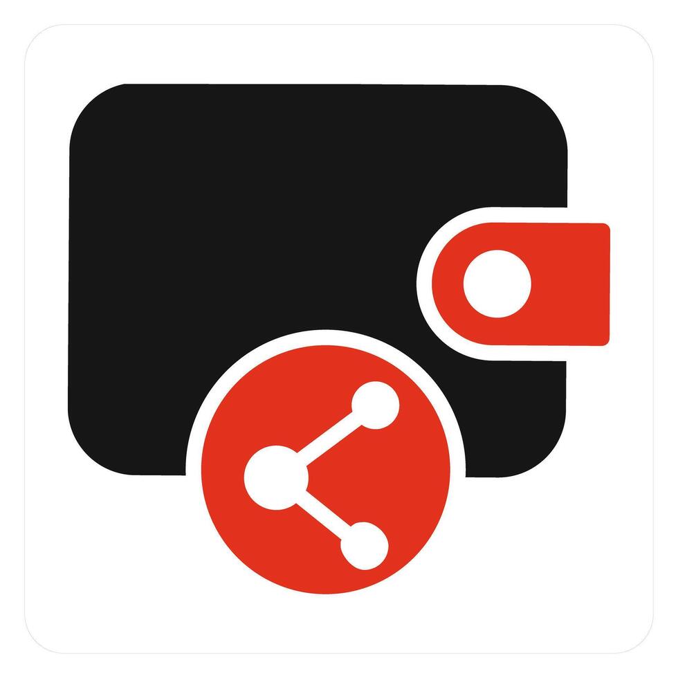 Share Wallet and money icon concept vector
