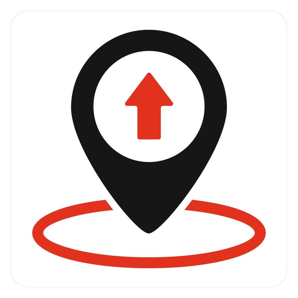 Pointer and pin icon concept vector