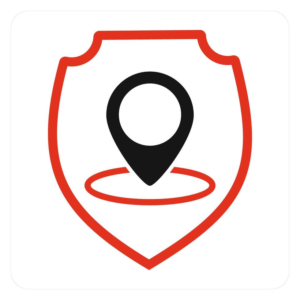 Location Security and protection icon concept vector