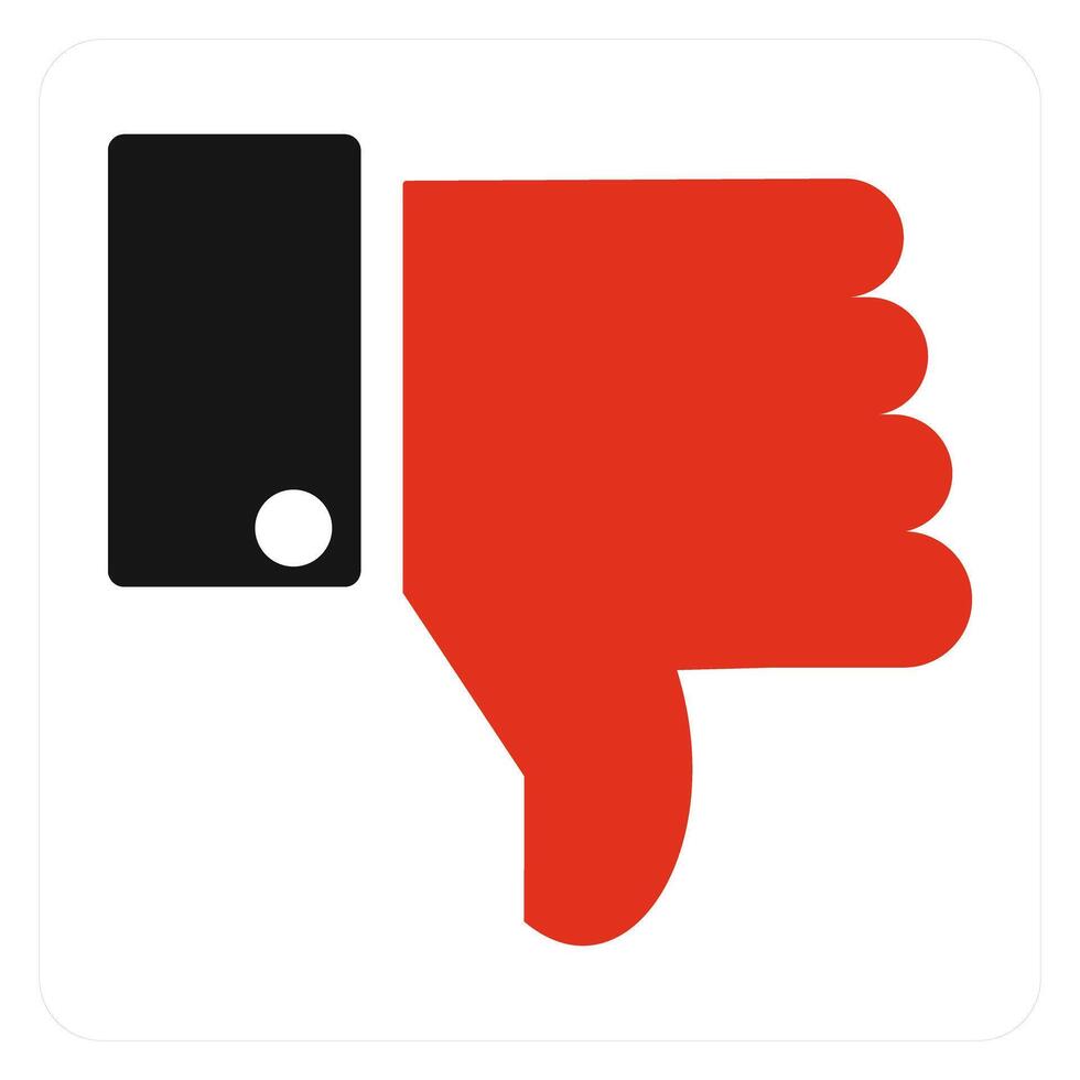 Thumbs Down and down icon concept vector