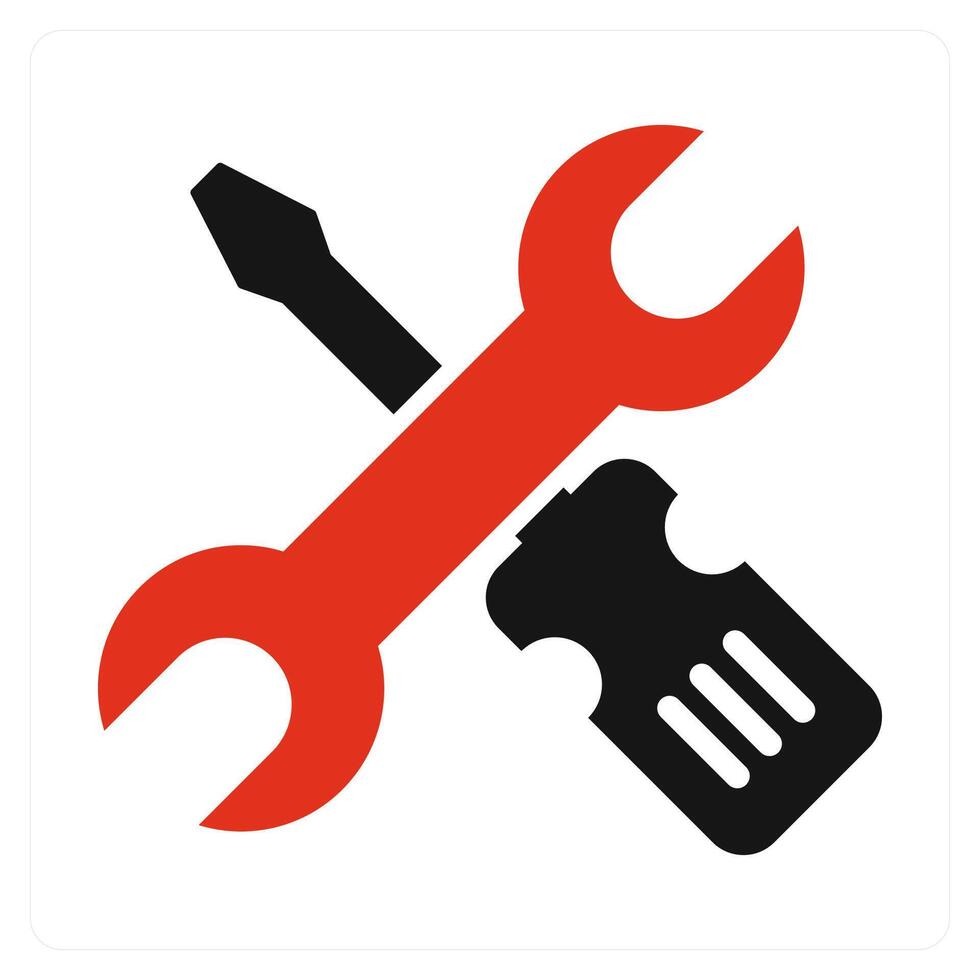 Replacement and gear icon concept vector