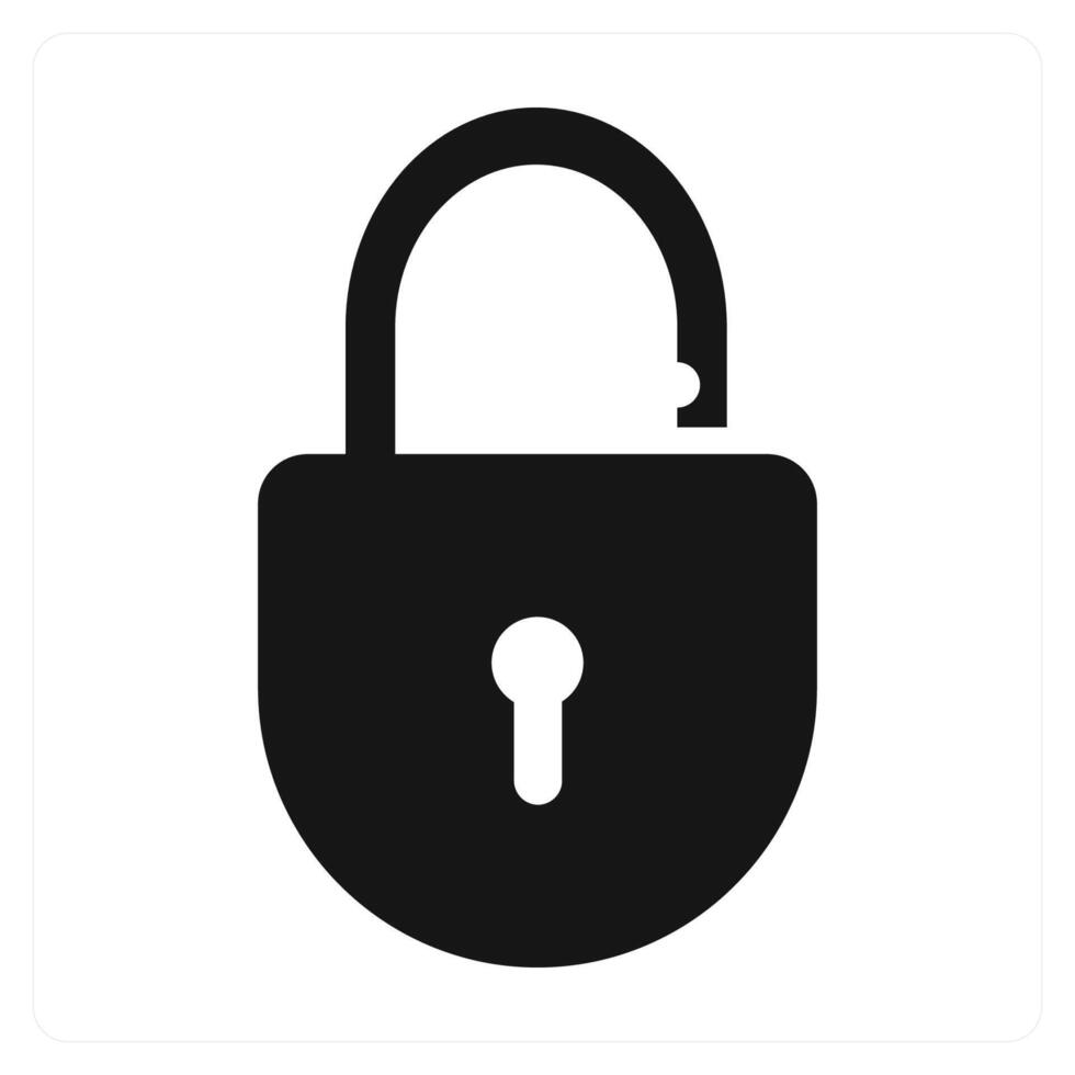 Open Lock and lock icon concept vector