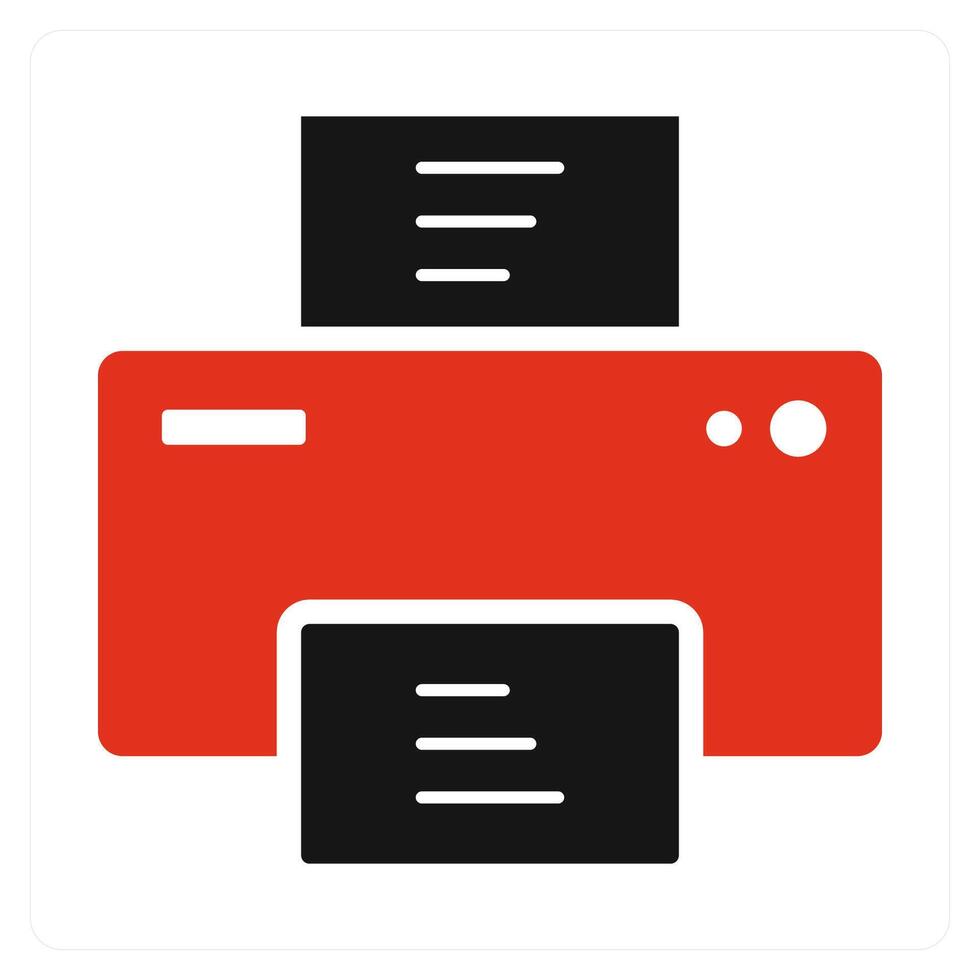 Printer and machine icon concept vector