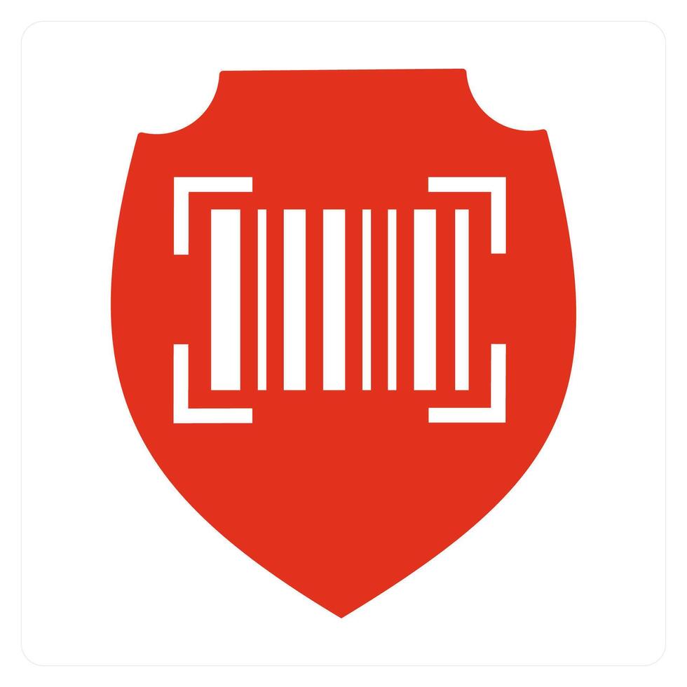 Bar Code Security icon concept vector