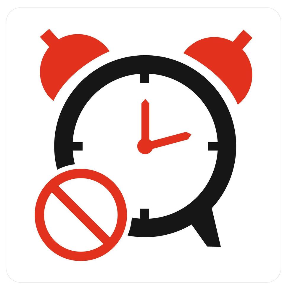 Time Prohibited and forbidden icon concept vector