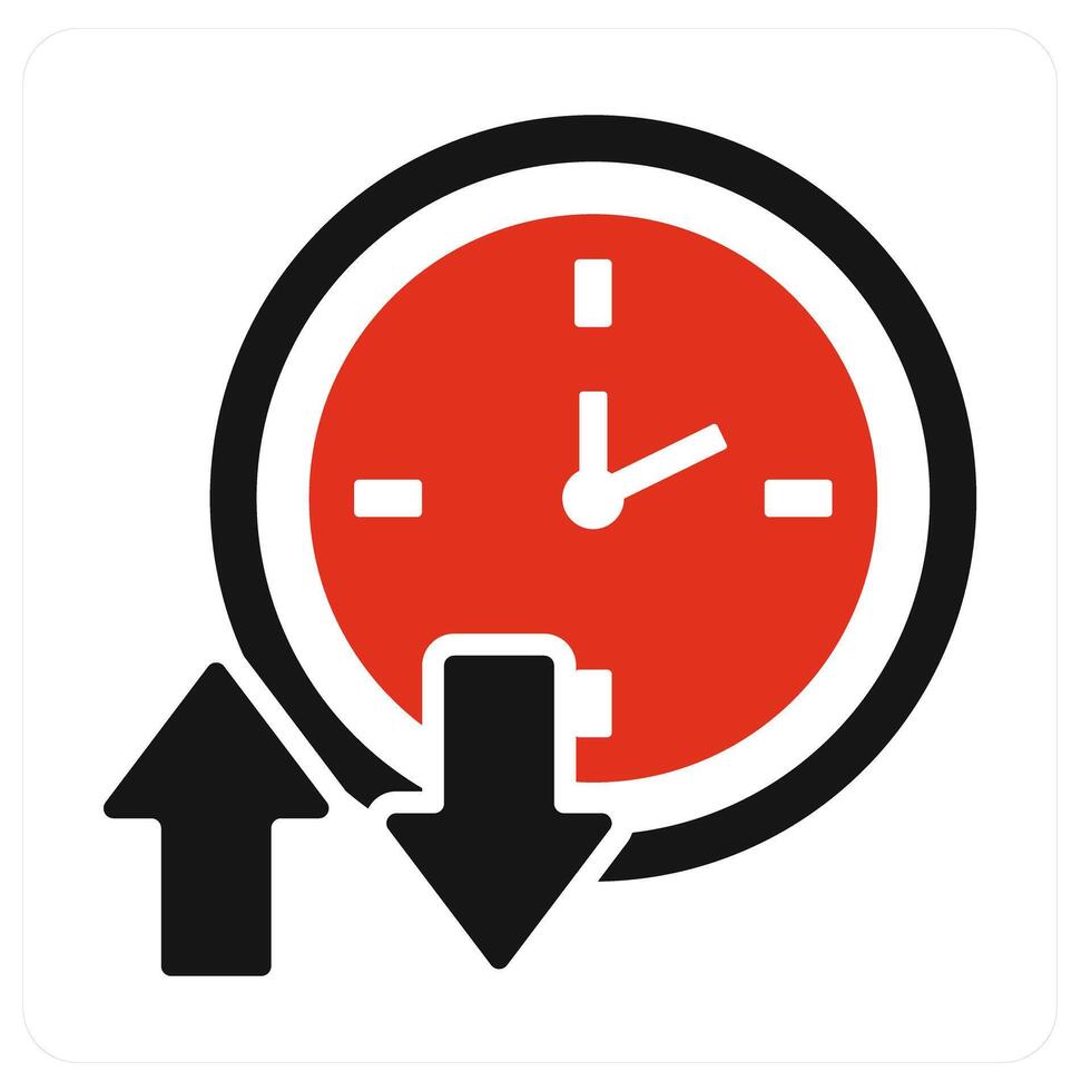 Synchronize Time and time icon concept vector