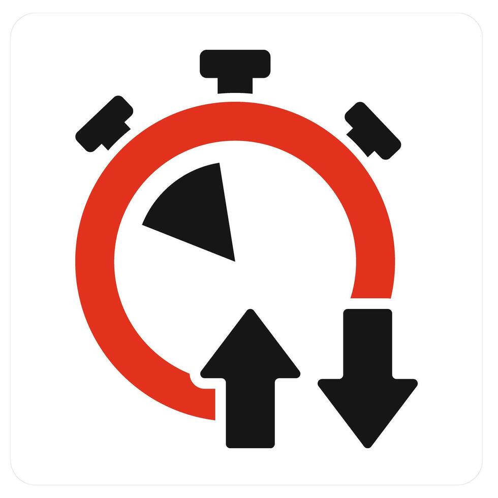 Synchronize Time and time icon concept vector