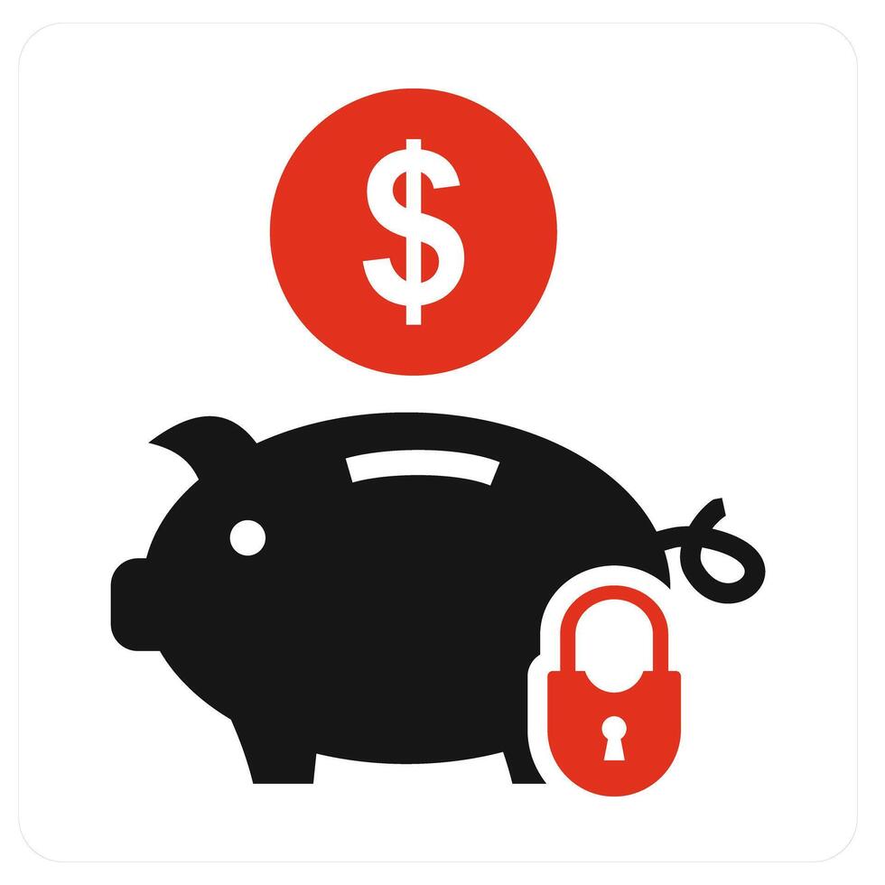Bank Security and bank icon concept vector