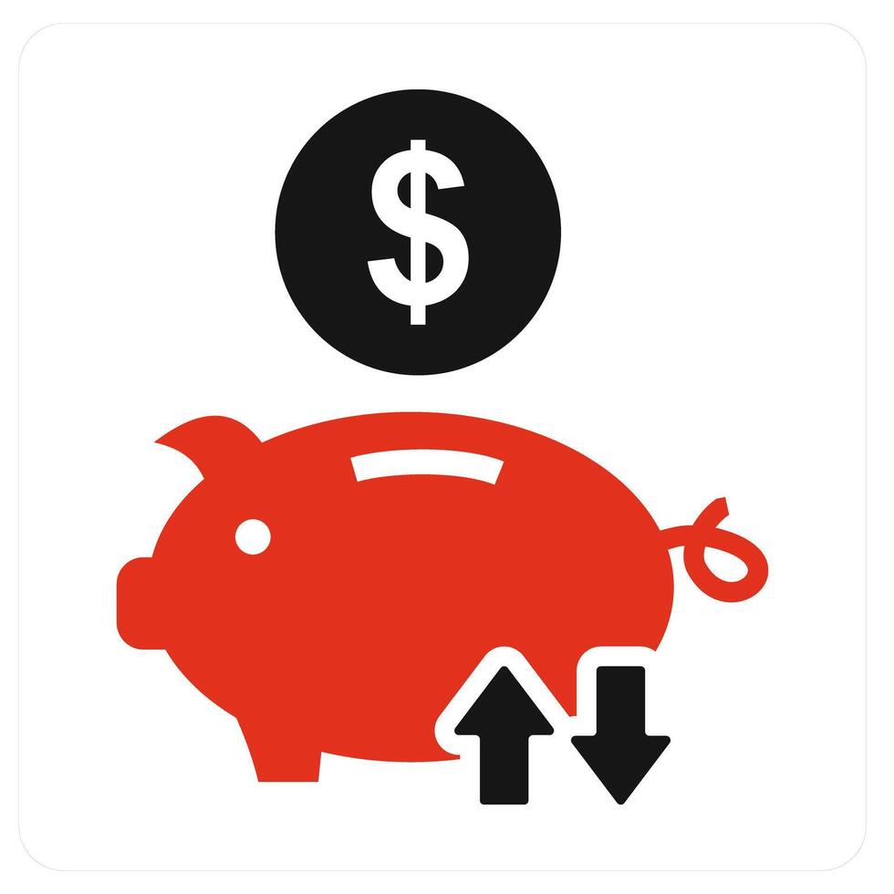 Bank Transaction and bank icon concept vector