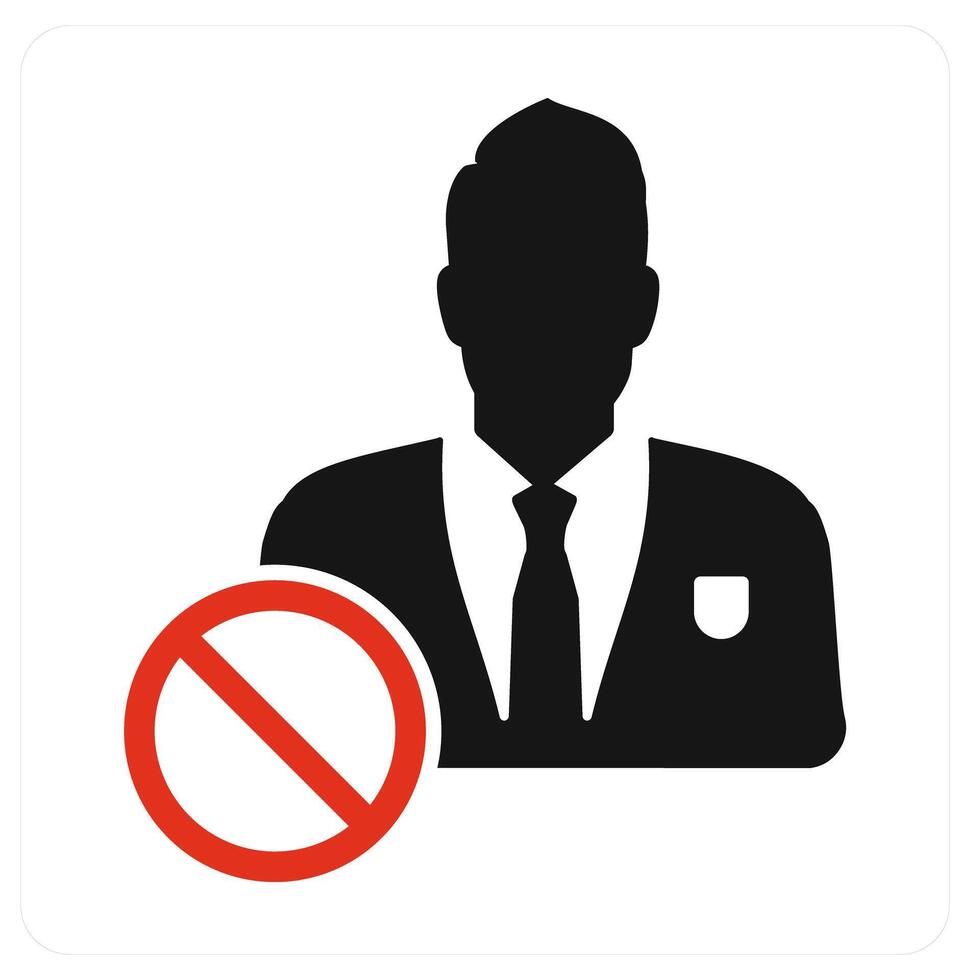 User Prohibited and forbidden icon concept vector