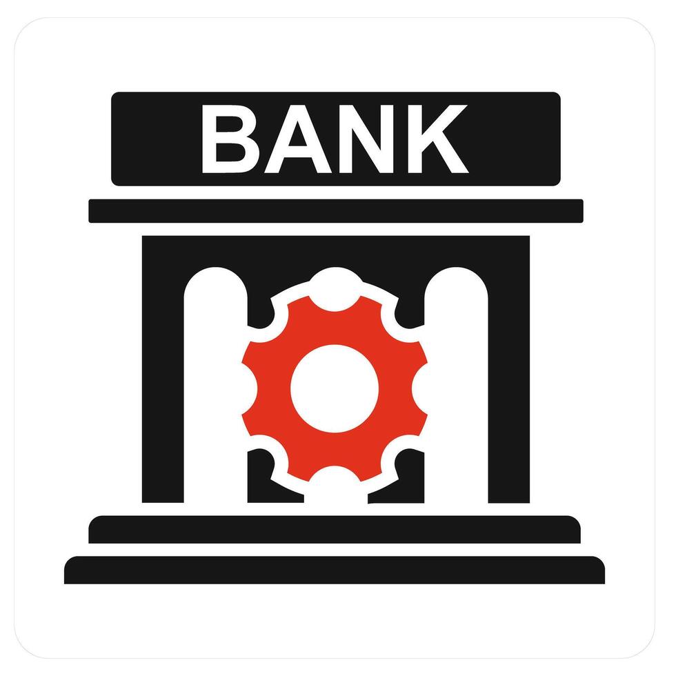 Search Bank and bank icon concept vector