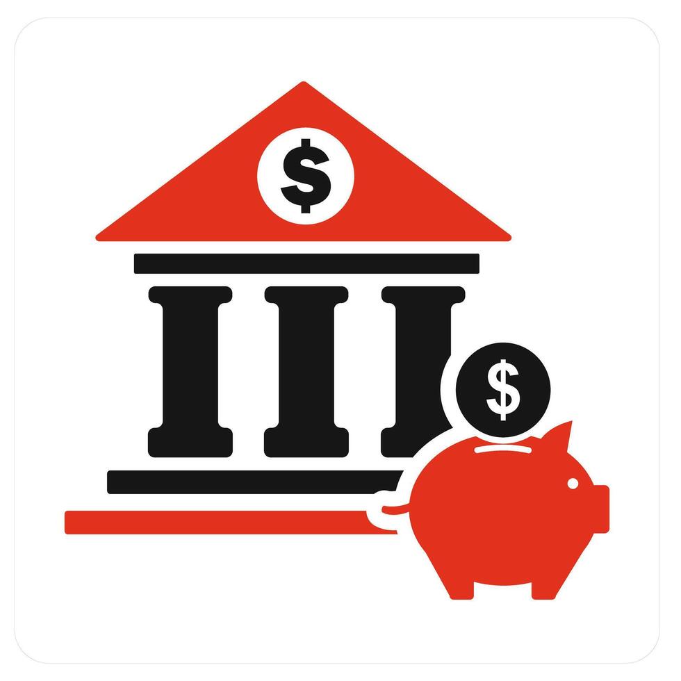 Bank Owner and bank icon concept vector