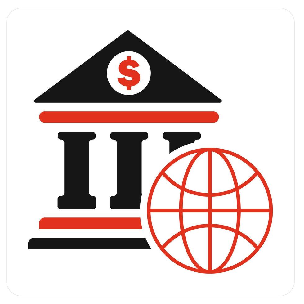 Financial Institution and bank icon concept vector