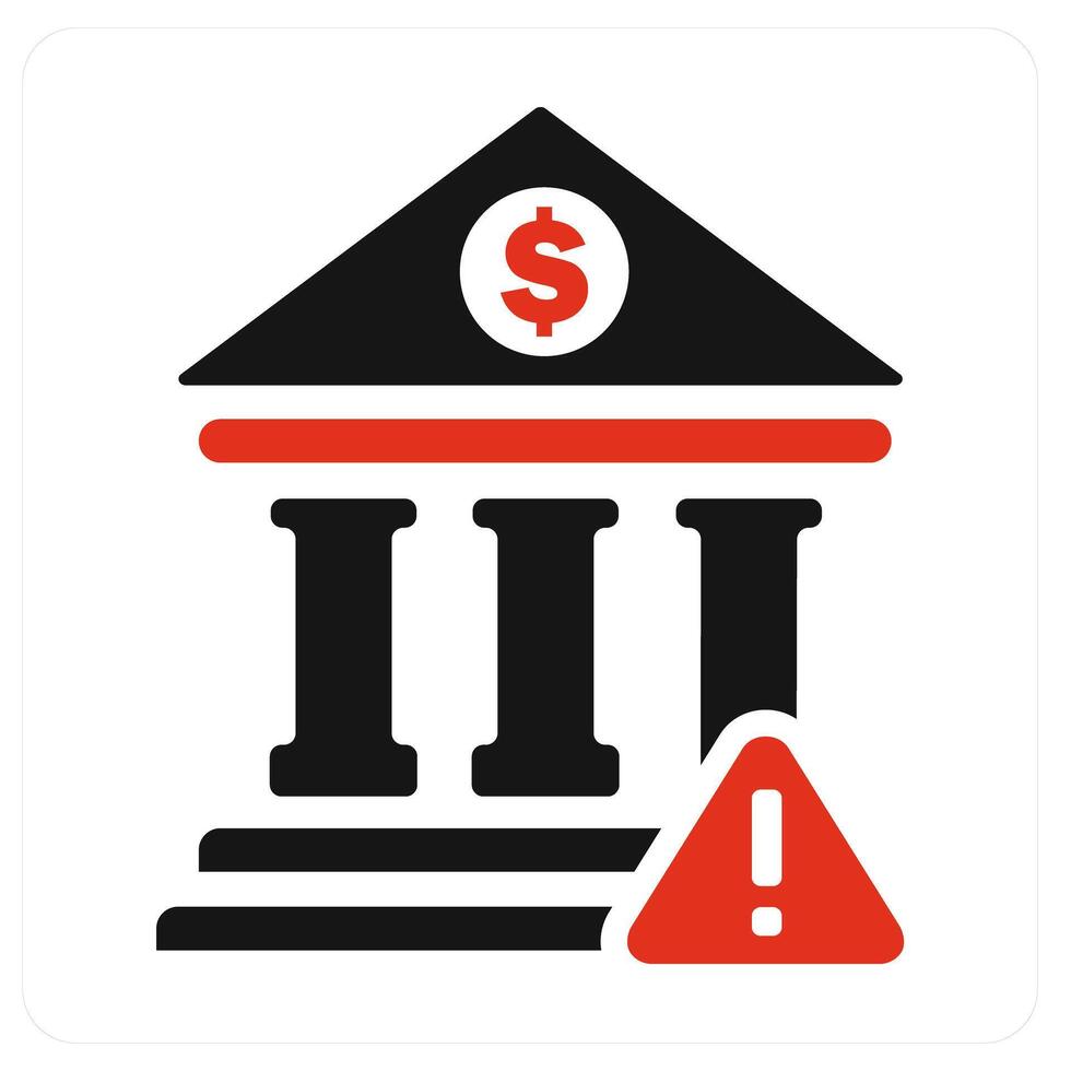 Dislike Bank and bank icon concept vector