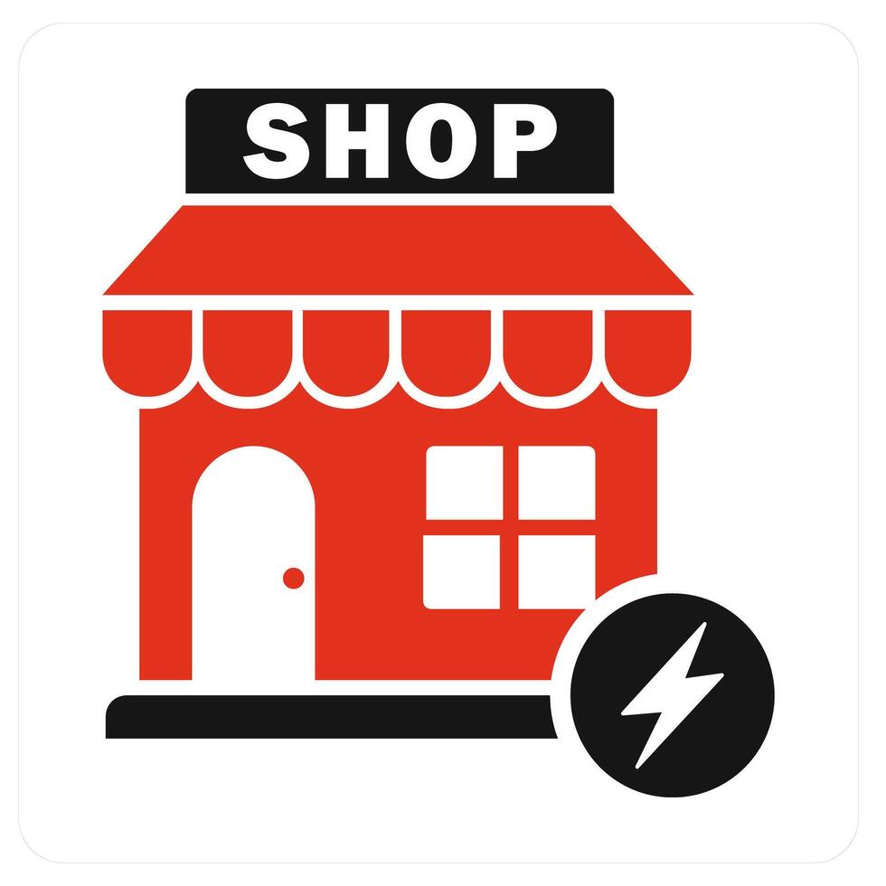 Shopping Time and shop icon concept vector