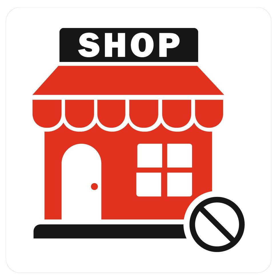 Store Renovation and renovate icon concept vector
