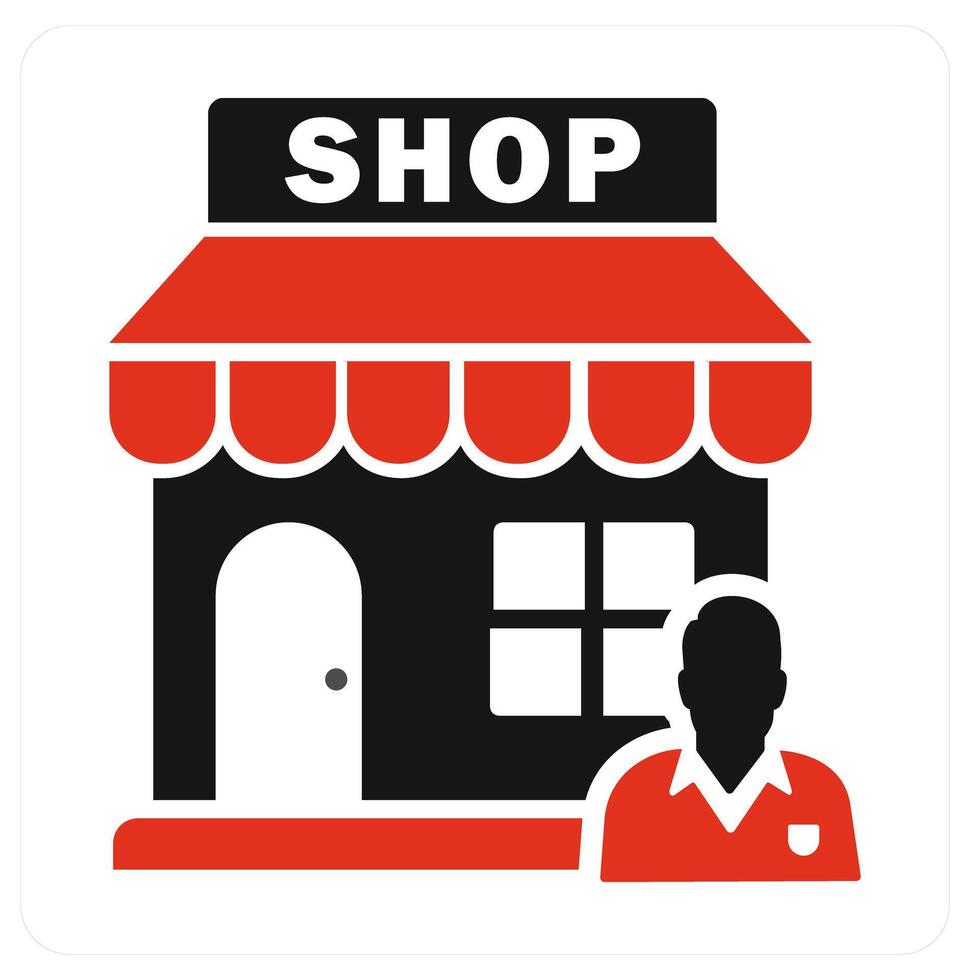 Email Shop and shop icon concept vector