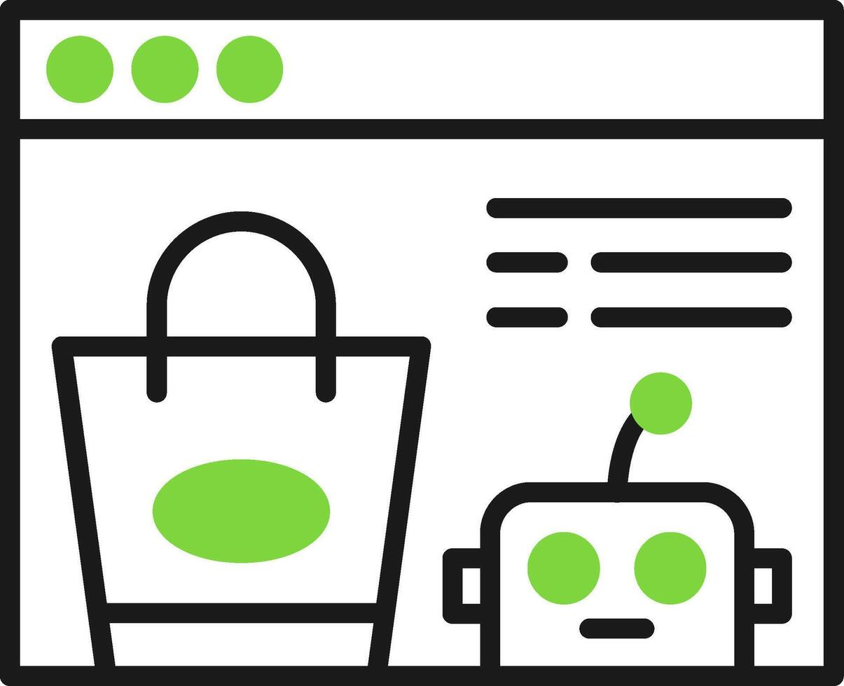 Virtual Shopping Assistant Icon Design vector