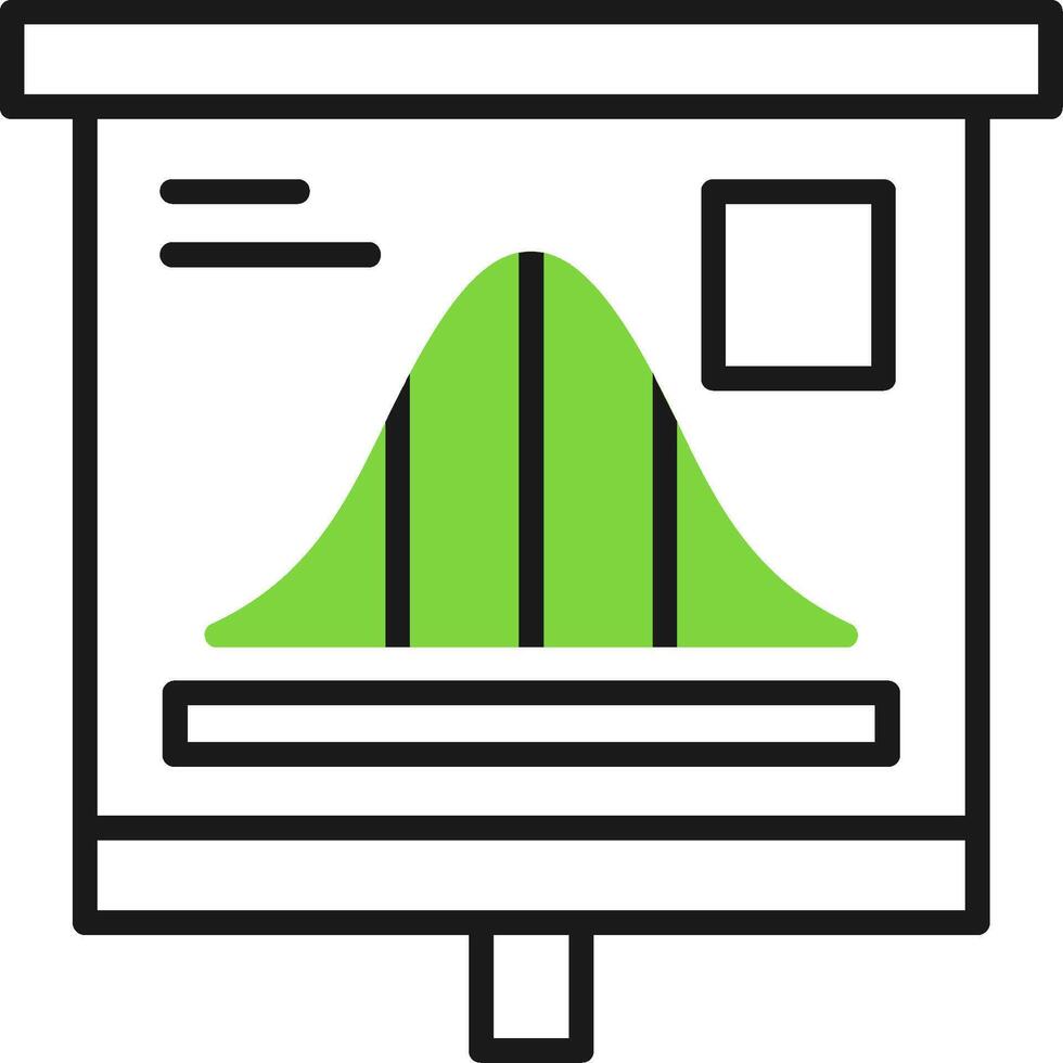 Bell Curve Graph Icon Design Symbol vector