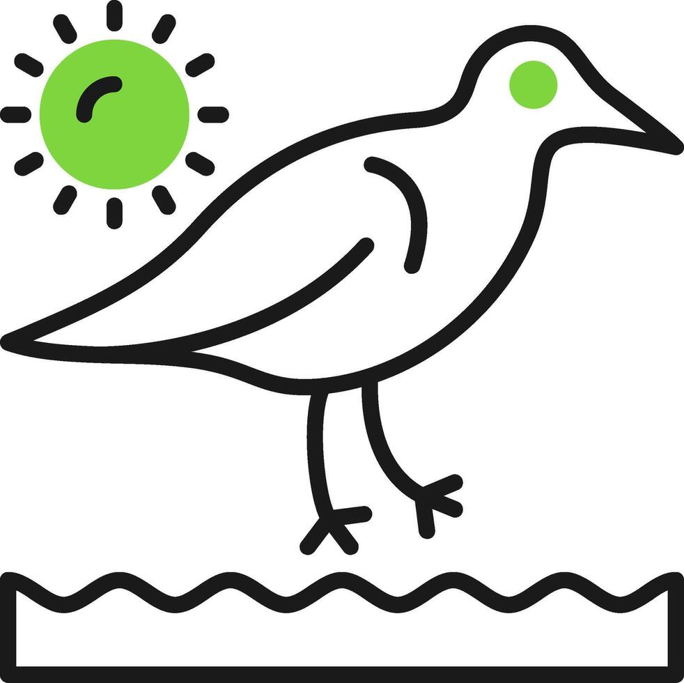 Sandpipers Icon Design Symbol vector