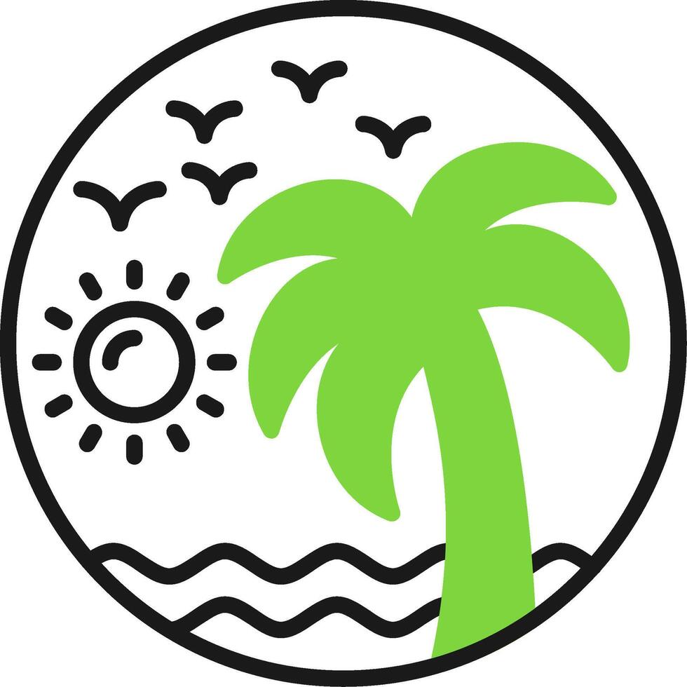 Beach painting Icon Design Symbol vector