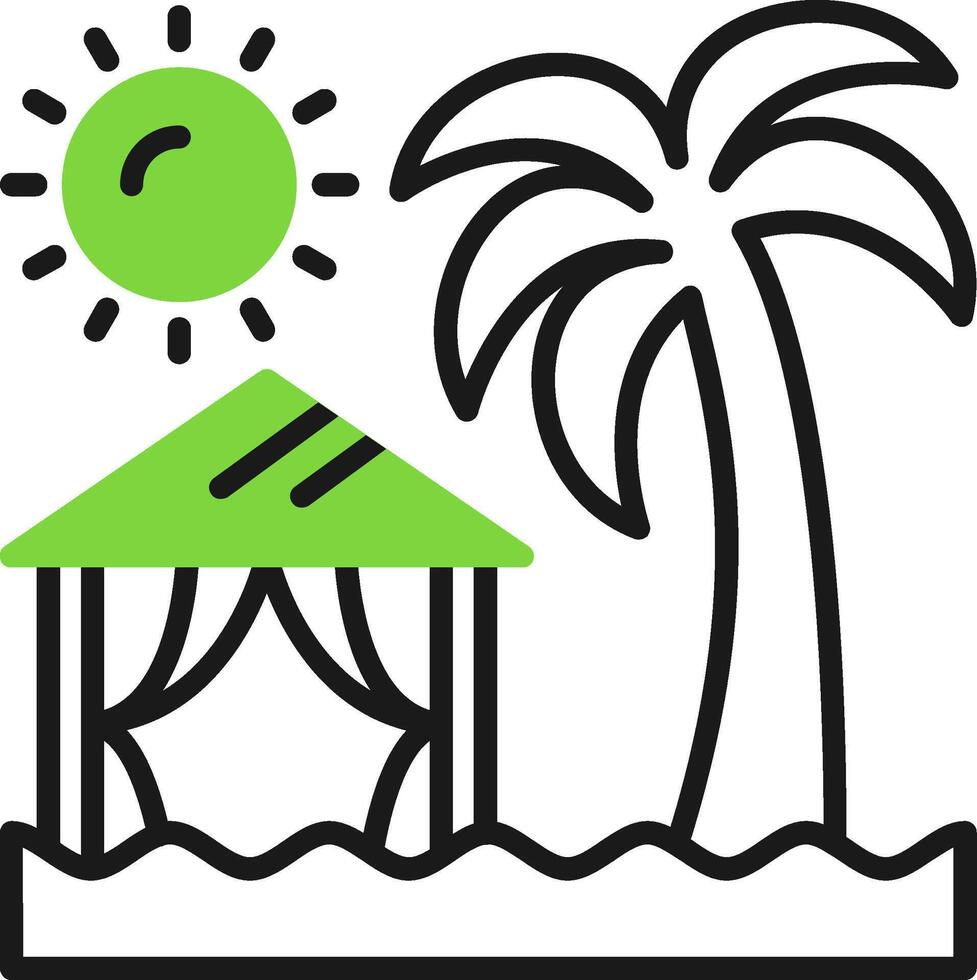 Beach camping Icon Design Symbol vector