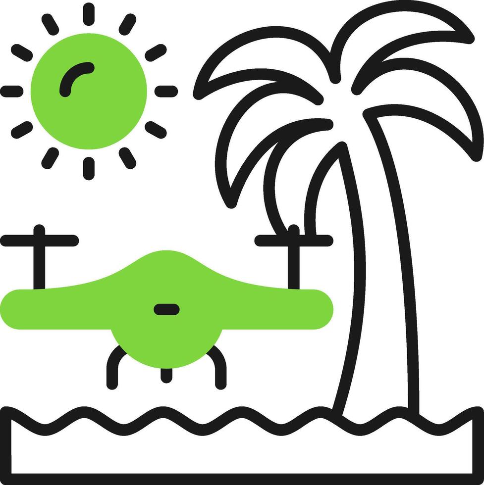 Beach drone photography Icon Design Symbol vector
