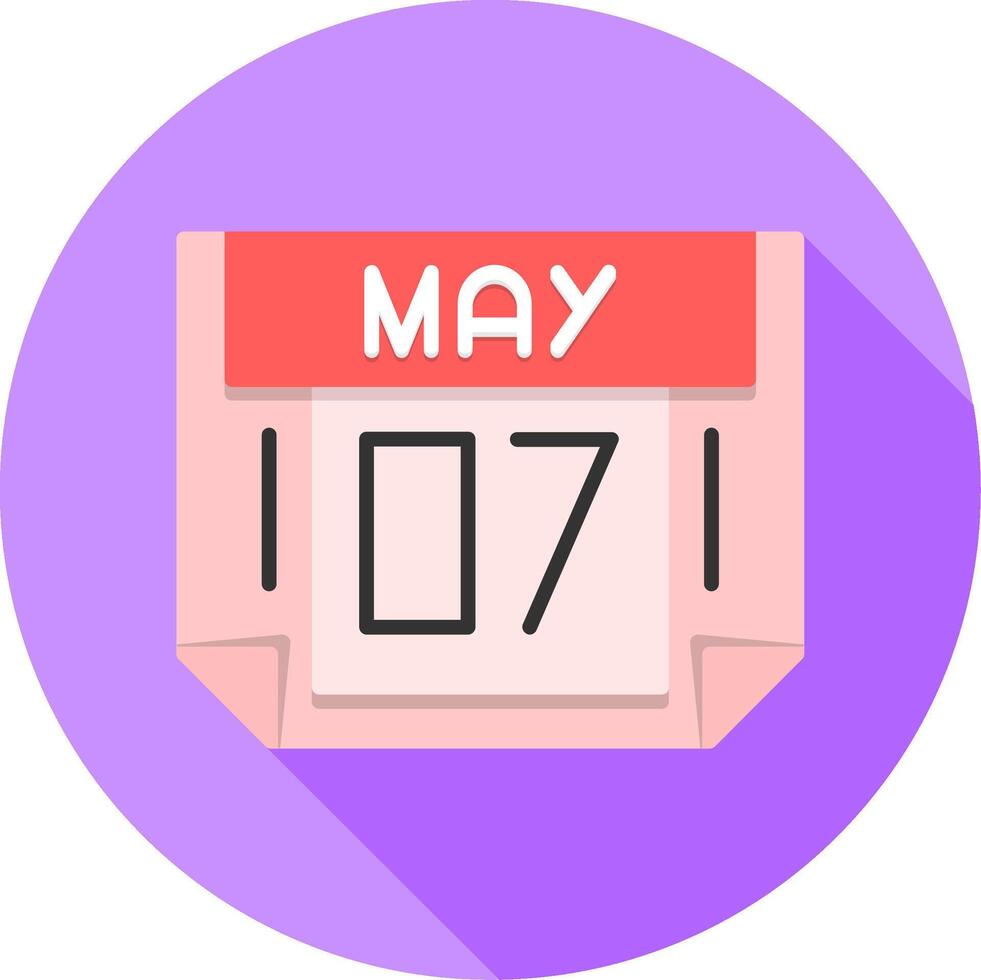 7 May Icon Design Symbol vector