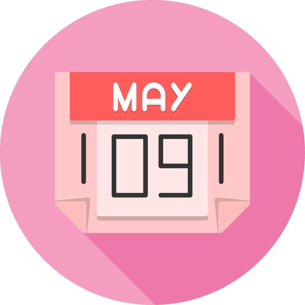 9 May Icon Design Symbol vector