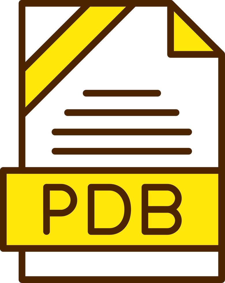 PDB Icon Design vector