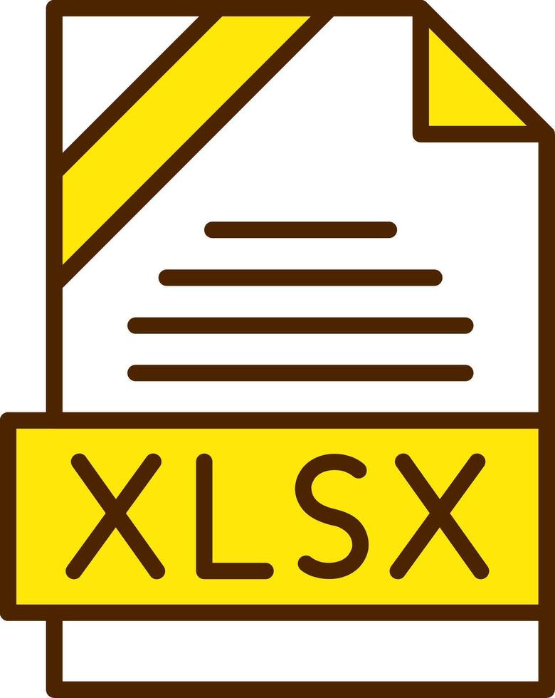 XLSX Icon Design vector