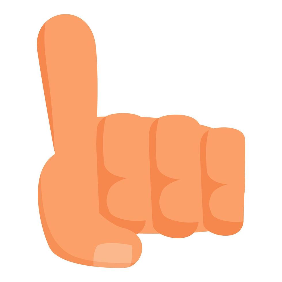 Cartoon hand pointing with index finger vector