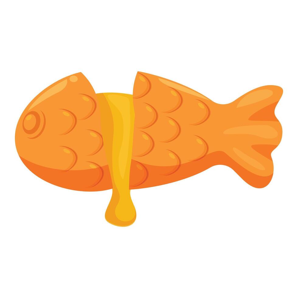 Delicious bungeoppang dripping with sweet filling vector