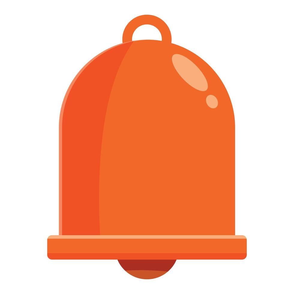 Orange bell announcing important event ringing loudly vector