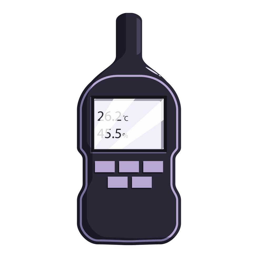 Digital thermohygrometer showing temperature and humidity level vector