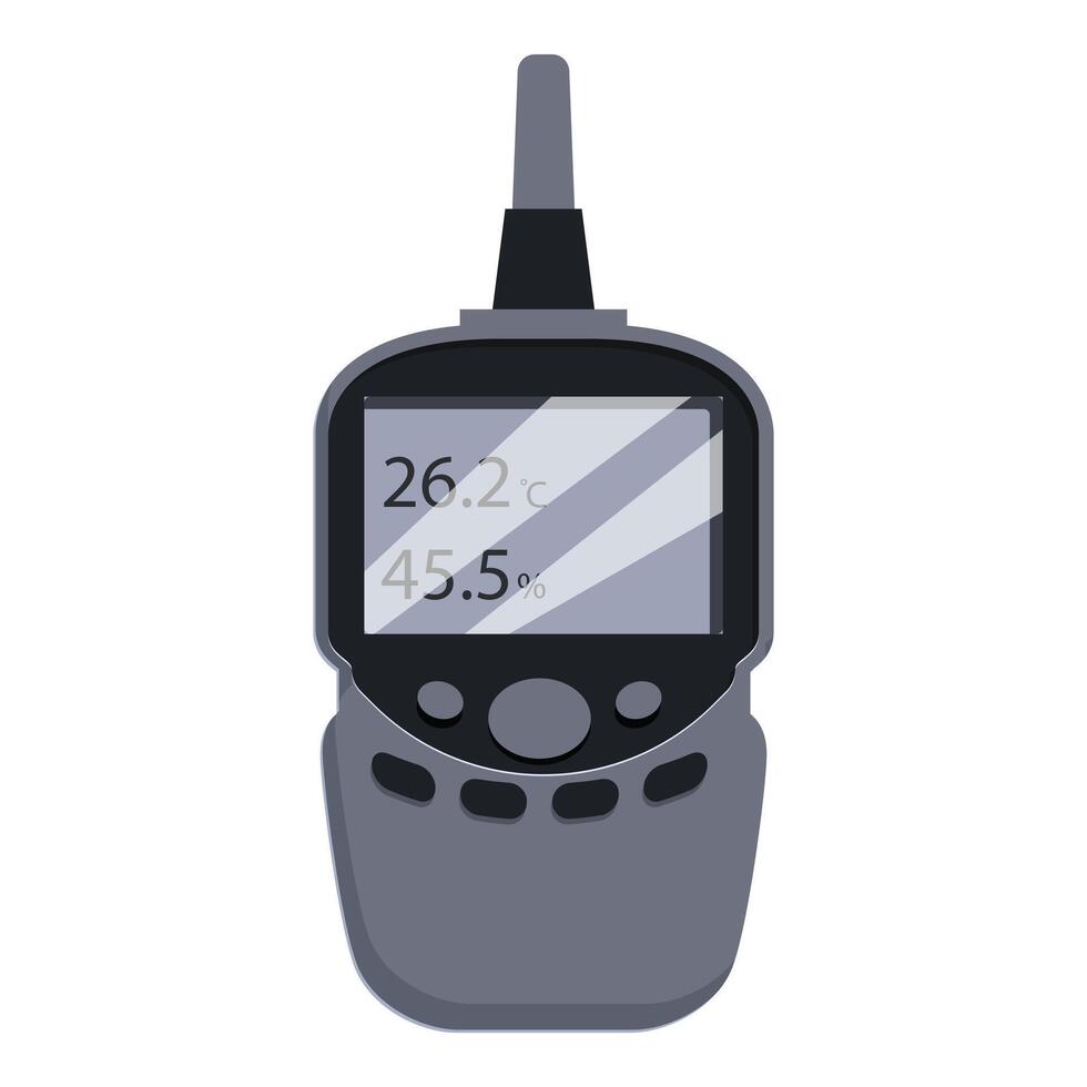 Digital thermohygrometer showing temperature and humidity level vector