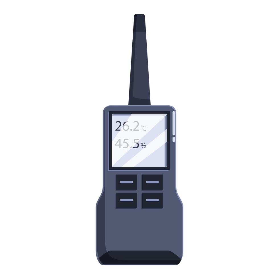 Digital thermohygrometer showing temperature and humidity percentage vector