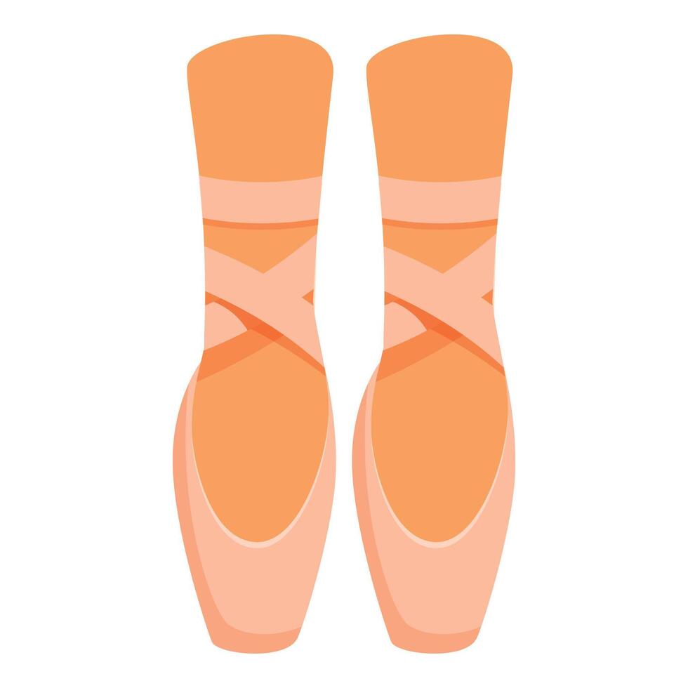 Pair of professional ballet pointe shoes for dancing vector