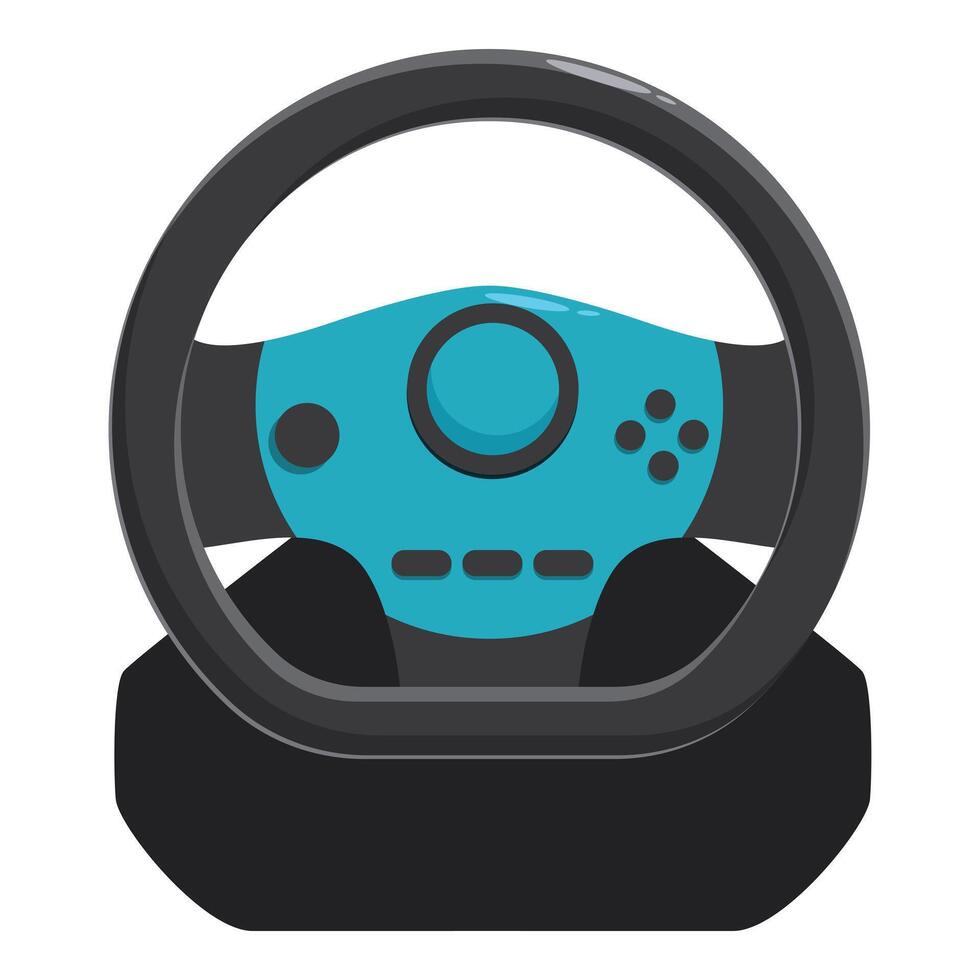 Modern gaming steering wheel for playing video games vector