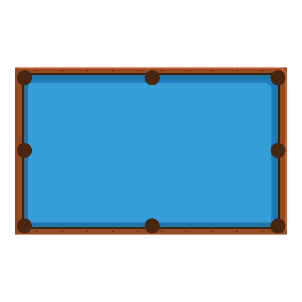 Empty pool table waiting for players to start game vector