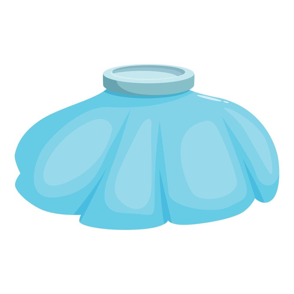 Blue ice bag for treating injuries vector