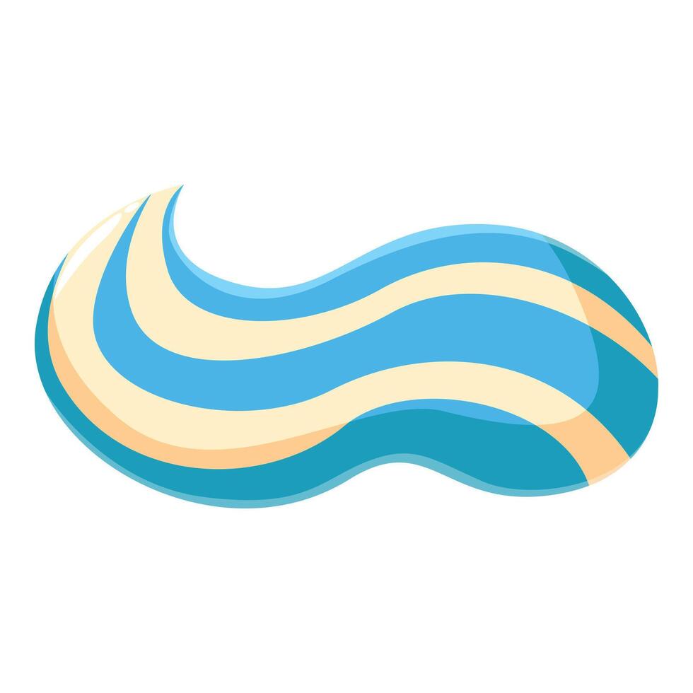 Blue and yellow toothpaste swirl spreading out from tube vector